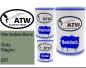 Preview: Mercedes-Benz, Grey Magno, 297: 500ml Lackdose + 500ml Klarlack + 250ml Härter - Set, von ATW Autoteile West.